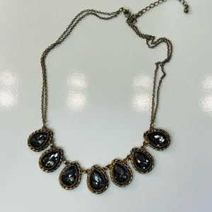 Crystal and gold plated vintage necklace